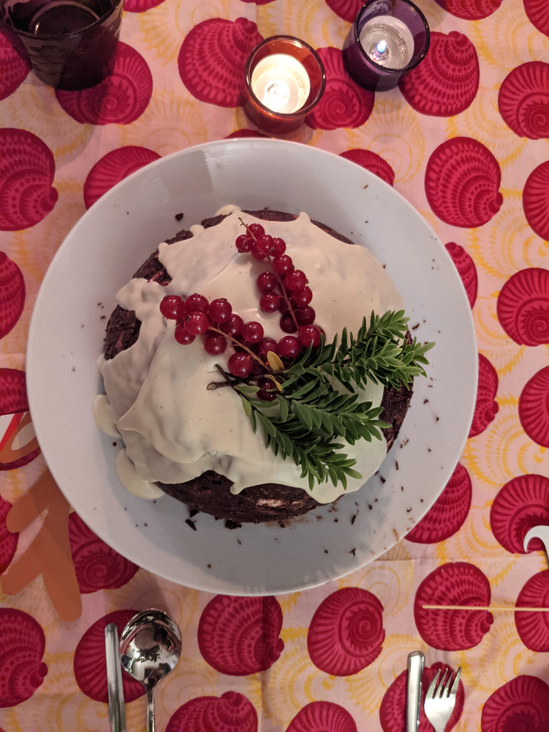 Chocolate Christmas Pudding - No Bake Fridge Cake